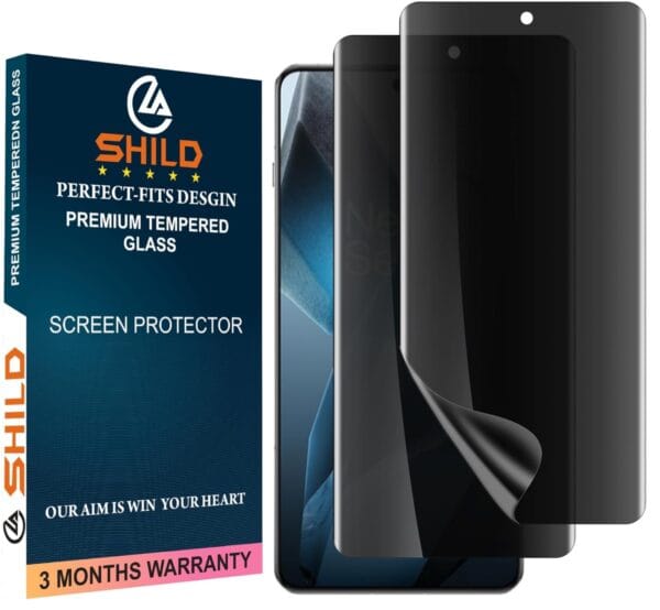 SHILD Silicone Privacy Screen Protector for OnePlus 13 (Pack of 2) | Edge-to-Edge Anti-Spy Protection, HD Clarity, Easy Application & Fingerprint Unlock Compatibility