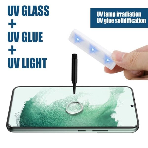 SHILD (1-Pack) Perfect Fit Tempered Glass Screen Protector for Samsung Galaxy S22 Plus | UV Tempered Glass, 9H Hardness, HD Clarity, Fingerprint Compatible - Image 5