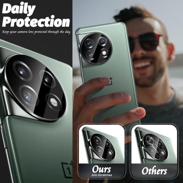 SHILD ( Pack 1 Back Camera Glass Protector for Oneplus 11R Camera Lens Protector Guard For | 3D Premium Camera Tempered Glass For Oneplus 11R - Image 2