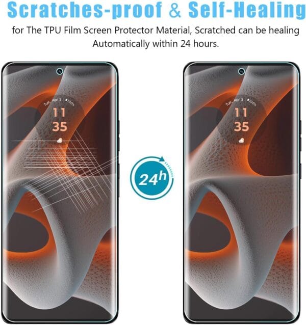 SHILD 2-Pack Screen Protector Guard for Moto Edge 50 Pro | Perfect-Fit Design, Fingerprint Support, S Pen Compatible, HD Clarity - Image 4