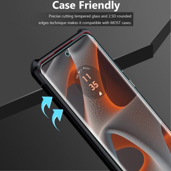 SHILD 2-Pack Screen Protector Guard for Moto Edge 50 Pro | Perfect-Fit Design, Fingerprint Support, S Pen Compatible, HD Clarity - Image 2