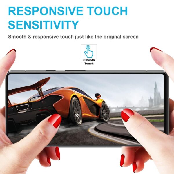 SHILD® - Pack of 1 Tempered Glass Screen Protector for Samsung A35 | HD Clarity | Anti-Scratch | Fingerprint Sensor Compatible | Perfect Fit Design - Image 2