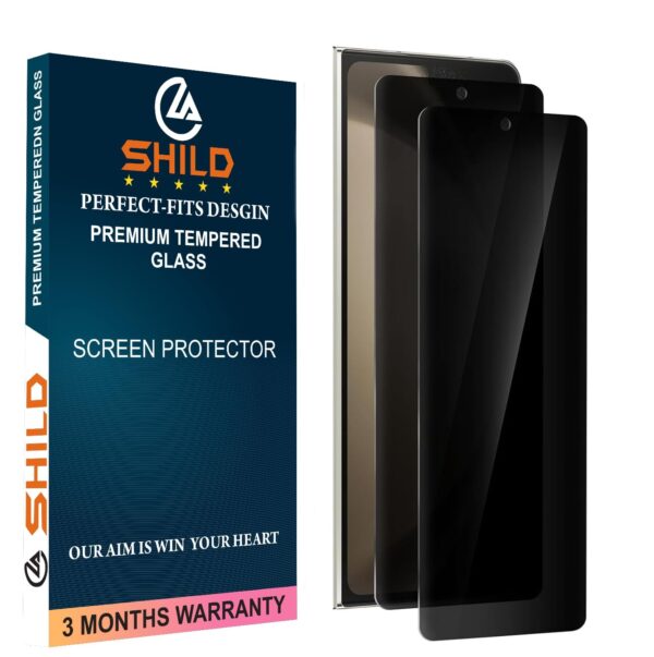 SHILD Perfect Fit Privacy Screen Protector for Samsung Galaxy Z Fold 6 (2-Pack) | Anti-Spy, Full Coverage, Scratch-Resistant, Bubble-Free, HD Clarity