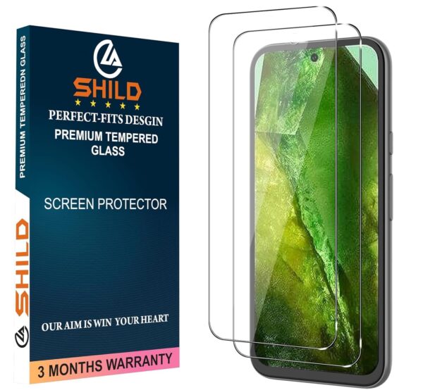 SHILD 2-Pack Perfect-Fit Tempered Glass Screen Protector for Google Pixel 8a | Military-Grade Protection, Ultra Tough, Scratch-Resistant, Easy Installation