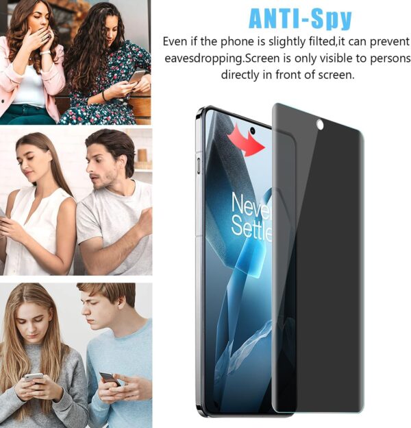 SHILD® Privacy Tempered Glass Screen Protector for OnePlus 13 5G | Anti-Spy, Full Screen Coverage, Fingerprint Unlock Support, HD Clarity, Easy Installation - Image 4