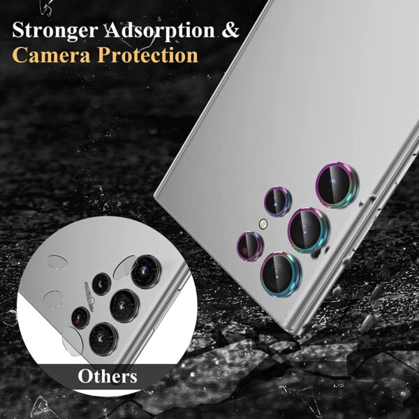 SHILD ( Pack 2 Back Camera Glass Protector for - Camera Lens Protector Guard For | 3D Premium Camera Tempered Glass (Samsung S23 Ultra 5Pcs Camera Ring) - Image 6