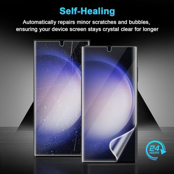 SHILD 2-Pack Screen Protector Guard for Samsung S23 Ultra | Perfect-Fit Design, Fingerprint Support, S Pen Compatible, HD Clarity - Image 2