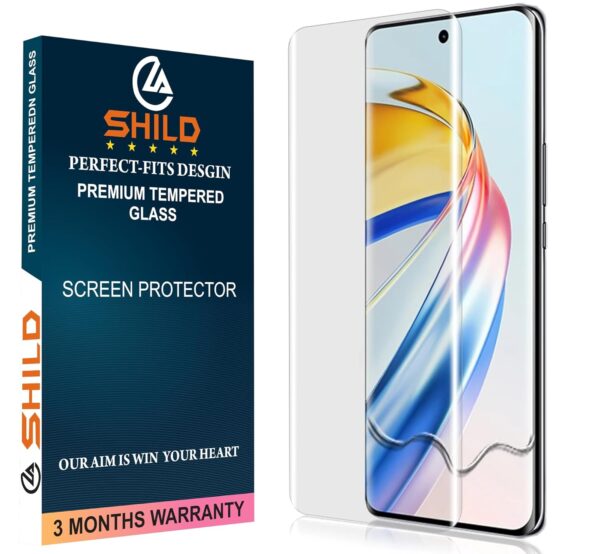 SHILD- (Pack 1 Perfect - Fits Design Tempered Glass Screen Protector For Vivo V27 / V27 Pro (6.78 inch 5G | UV Tempered Glass Protector For Vivo V27 / V27 Pro -9H Hardness/HD/Fingerprint Working