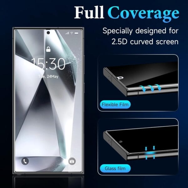 SHILD Privacy Screen Protector for Samsung Galaxy S23 Ultra (Pack of 2) | Anti-Spy, Edge-to-Edge Coverage, HD Clarity, Easy Installation, Fingerprint Compatible - Image 5