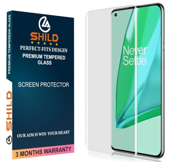 SHILD® (1 Pack) Perfect Fit Design Tempered Glass Screen Protector for OnePlus 9 Pro (6.7 Inch 5G) | UV Tempered Glass, 9H Hardness, HD Clarity, Fingerprint Sensor Compatible