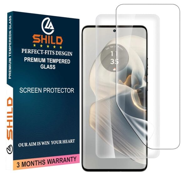 SHILD 2-Pack Screen Protector Guard for Moto Edge 50 Pro | Perfect-Fit Design, Fingerprint Support, S Pen Compatible, HD Clarity