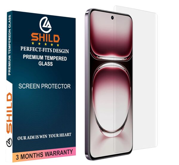 SHILD (1-Pack) Tempered Glass Screen Protector for Oppo Reno 12 Pro (6.7-inch 5G) | UV Tempered Glass, Full Screen Coverage, 9H Hardness, HD Clarity, Scratch-Resistant