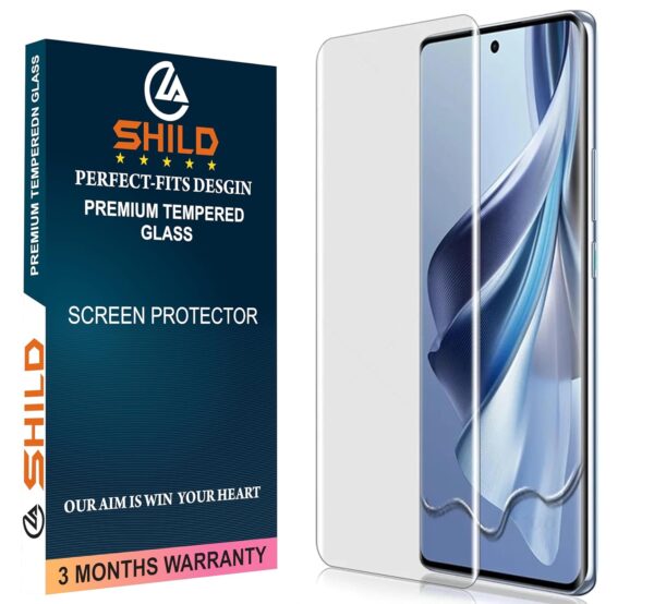 SHILD- (Pack 1 Perfect - Fits Design Tempered Glass Screen Protector For Vivo X90 Pro (6.7 inch 5G | UV Tempered Glass Protector For Vivo X90 Pro -9H Hardness/HD/Fingerprint Working