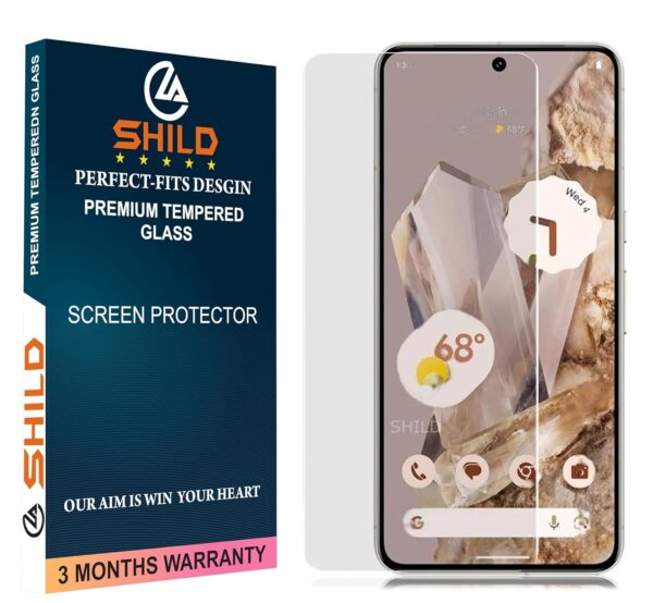 SHILD – (Pack 1) Perfect-Fit Design Tempered Glass Screen Protector for Google Pixel 8 Pro (6.7 Inch 5G) | UV Tempered Glass, 9H Hardness, HD Clarity, Fingerprint Working